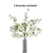 Japan M White Cream Silk Cherry Blossom Flower Branches 40” Tall, Set of 3, Realistic Faux Floral Stems for Wedding, Event, Home Decor